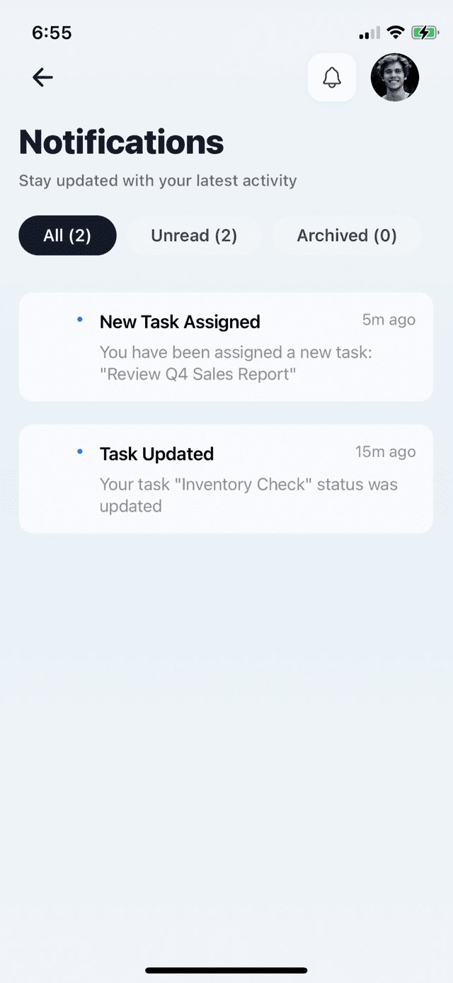 Task MD — Notifications